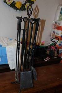 lot 272 image: Fireplace Tools with stand
