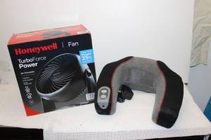 lot 274 image: Small Honeywell Turbo Fan SIP unused, and Neck Messager, tested