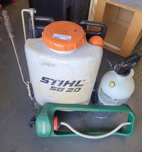 lot 116 image: STIHL SG20 BACKPACK SPRAYER PLUS MORE AS SHOWN.