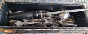 lot 150 image: LOT OF FLATWARE AS SHOWN.