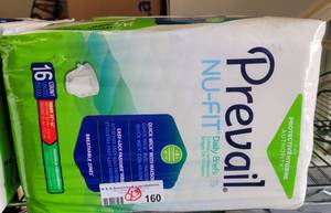 lot 160 image: (3) NEW PACKS OF PREVAIL NU-FIT DAILY BRIEFS SIZE M, 16CT EACH. (SOLD 3 X THE MONEY)