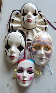 lot 174 image: CERAMIC MASKS AS SHOWN.