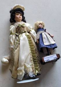lot 175 image: DOLLS AS SHOWN.