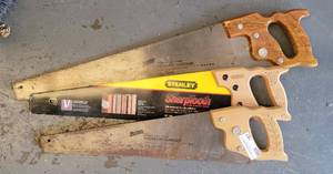 lot 187 image: (3) HAND SAWS AS SHOWN.
