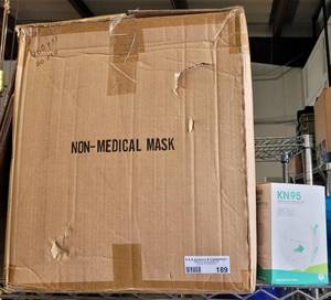 lot 189 image: CASE OF KN95 MASKS AS SHOWN.
