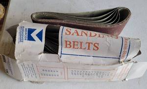 lot 196 image: SANDING BELTS AS SHOWN.