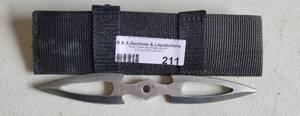 lot 211 image: DOUBLE EDGE SWORD IN STYLE SHOWN.