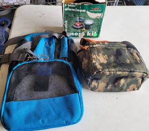 lot 219 image: BACKPACK, LUNCH BAG AND MORE AS SHOWN.