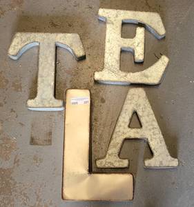 lot 221 image: DECORATIVE LETTERS AS SHOWN.