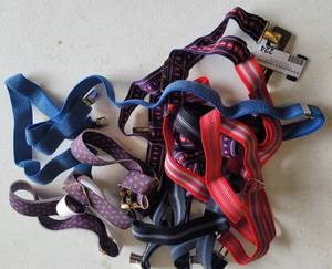 lot 224 image: LOT OF SUSPENDERS AS SHOWN.
