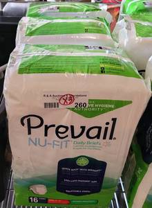 lot 260 image: (3) NEW, PREVAIL BRIEFS PACKAGES AS SHOWN. (SOLD 3 X THE MONEY)