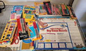lot 286 image: SCHOOL SUPPLIES AND MORE AS SHOWN.