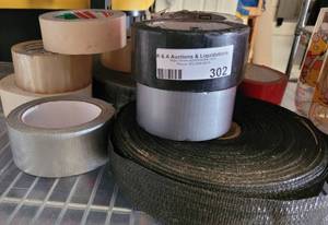 lot 302 image: LOT OF ASSORTED TAPE AS SHOWN.