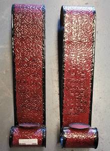 lot 308 image: SET OF METAL SCONCES AS SHOWN.