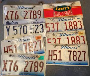 lot 317 image: LOT OF LICENSE PLATES AS SHOWN.