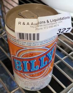 lot 327 image: BILLY BEER CAN AS SHOWN.