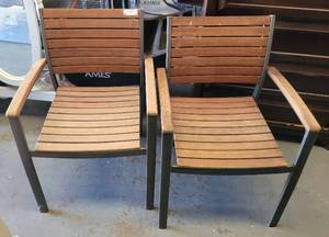 lot 8 image: (2) DEL TERRA PATIO CHAIRS IN STYLECOLOR SHOWN. (SOLD 2 X THE MONEY)