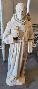 lot 14 image: RELIGIOUS CONCRETE STATUE AS SHOWN.