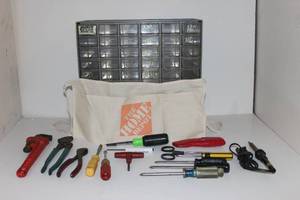 lot 7 image: Small Parts Drawer Cubbies and A Variety of Hand Tools