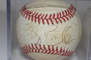 lot 19 image: Bobby Bonilla Autographed Baseball Authenticity Unknown