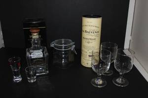 lot 95 image: Empty Collectors Liquor BottlesBoxes and Glasswares