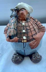 lot 44 image: Vintage Sarah Meadows Clay Art - Balloon People 1980