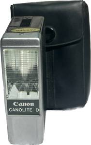 lot 166 image: Vintage Canon Lanolite D Shoe Mount Flash includes case