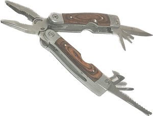 lot 179 image: Maxam Skumt Wood Handle Stainless Steel Multi Tool