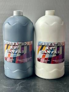 lot 138 image: Acrylic Paint - 2 2 liter Bottles Black & White