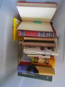lot 47 image: Large clear tote full of all kinds of books, names and arthurs shown in pics