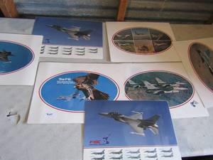 lot 120 image: Fighting falcon air craft prints qty 7