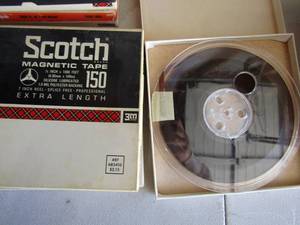 lot 25 image: Scotch magnetic tape, 14 1800ft, 7 reel- splice free- professional qty 15 unknown if they have anything on them or if there blank