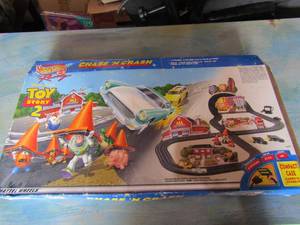 lot 30 image: Chase and crash Hot wheel set in original packaging