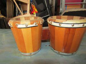 lot 23 image: Set of bongoes that need repaired