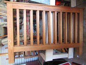 lot 176 image: Wooden full size HB&FB with side rails