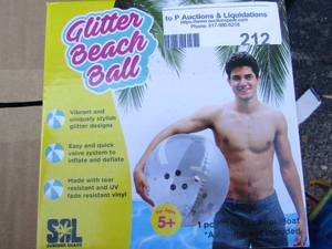 lot 212 image: Glitter Beach Ball qty 1
