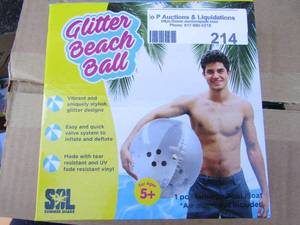 lot 214 image: Glitter Beach Ball qty 1