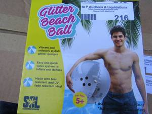 lot 216 image: Glitter Beach Ball qty 1