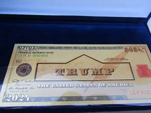 lot 231 image: GOLD Trump Bill  IN CASE NEW