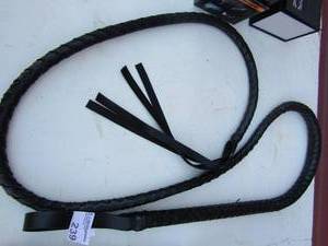 lot 245 image: Black leather BULL WHIP New