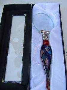 lot 252 image: STAINED GLASS Magnifiying Glasses QTY 2 NIB  X$$