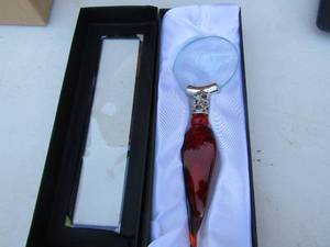 lot 253 image: STAINED GLASS Magnifiying Glasses QTY 2 NIB  X$$