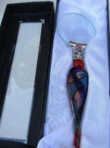 lot 254 image: STAINED GLASS Magnifiying Glasses QTY 2 NIB  X$$