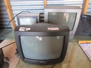 lot 11 image: Samsong ac dc vintage tv, Orion small tv, Emerson small older tv, all unknown working condition no remotes qty 3