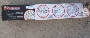lot 42 image: used roll of protect it plastic carpet protection