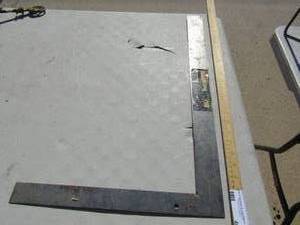 lot 46 image: Square level, wooden yard stick