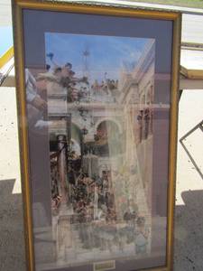 lot 51 image: ART - SPRING  By Alma- Tadema, The J. Paul Getty Museum of Las, Angeles  Angels in the Sky- 42 X 24 gold framed
