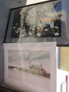 lot 55 image: Prarie Station print , By- Red Guthrie,  Change Money poster framed, 2537