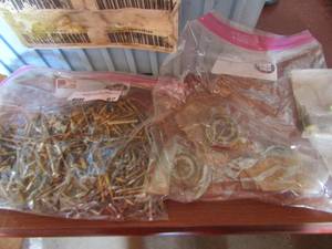 lot 86 image: hill brake rod kit #1016173, 3bearings, and a ziplock full of various size screws