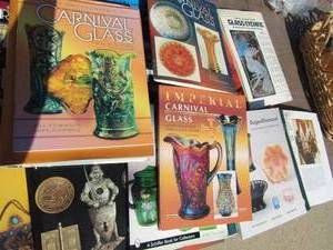 lot 15 image: large lot of antique books glass and furniture qty 8 plus